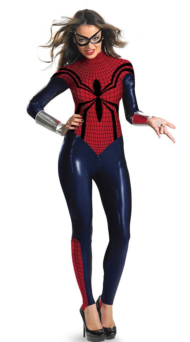 F1483   SPIDER GIRL BODYSUIT COSTUME